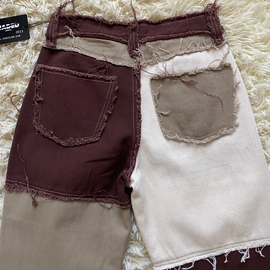 Jaded Patchwork Pants Brown